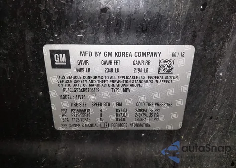 2019 Buick Encore Awd Essence z USA, uszkodzony, nr VIN KL4CJGSBXKB706489